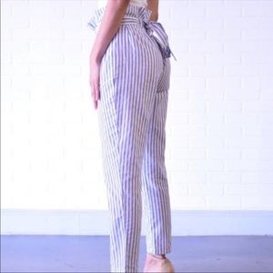 The Sang blue & white striped high waist cotton pants, large